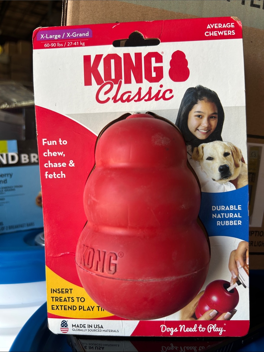 NWT Kong Classic Red Durable Rubber Dog Toy - XLarge